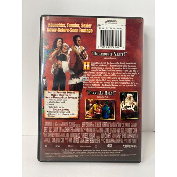 Bad Santa (DVD, 2004, Badder Santa: The Unrated Version) - Picture 5 of 6